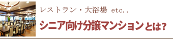 シニア向け分譲マンションとは?